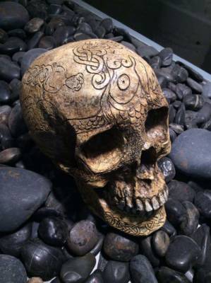 Replica Human Skull, Mermaid Queen by Zane Wylie