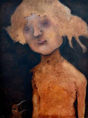 The old doll can't feed the bird by Christine Morren
