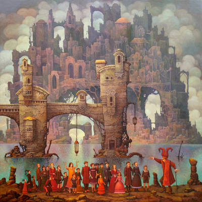 Satan showing his City to the Children by Michael Hutter