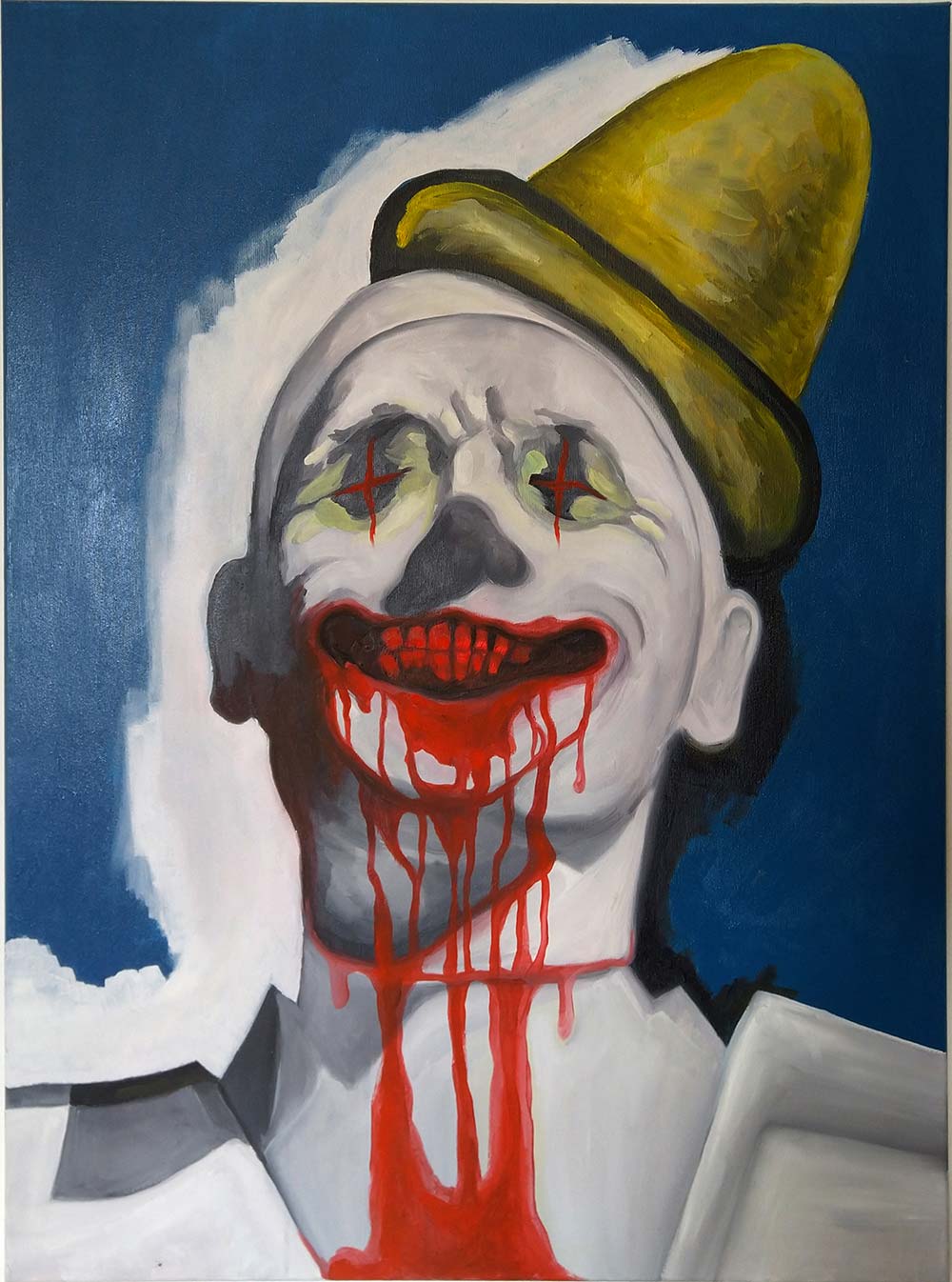 Bite your tongue and be funny by Valtteri Saha, dark Paintings for sale