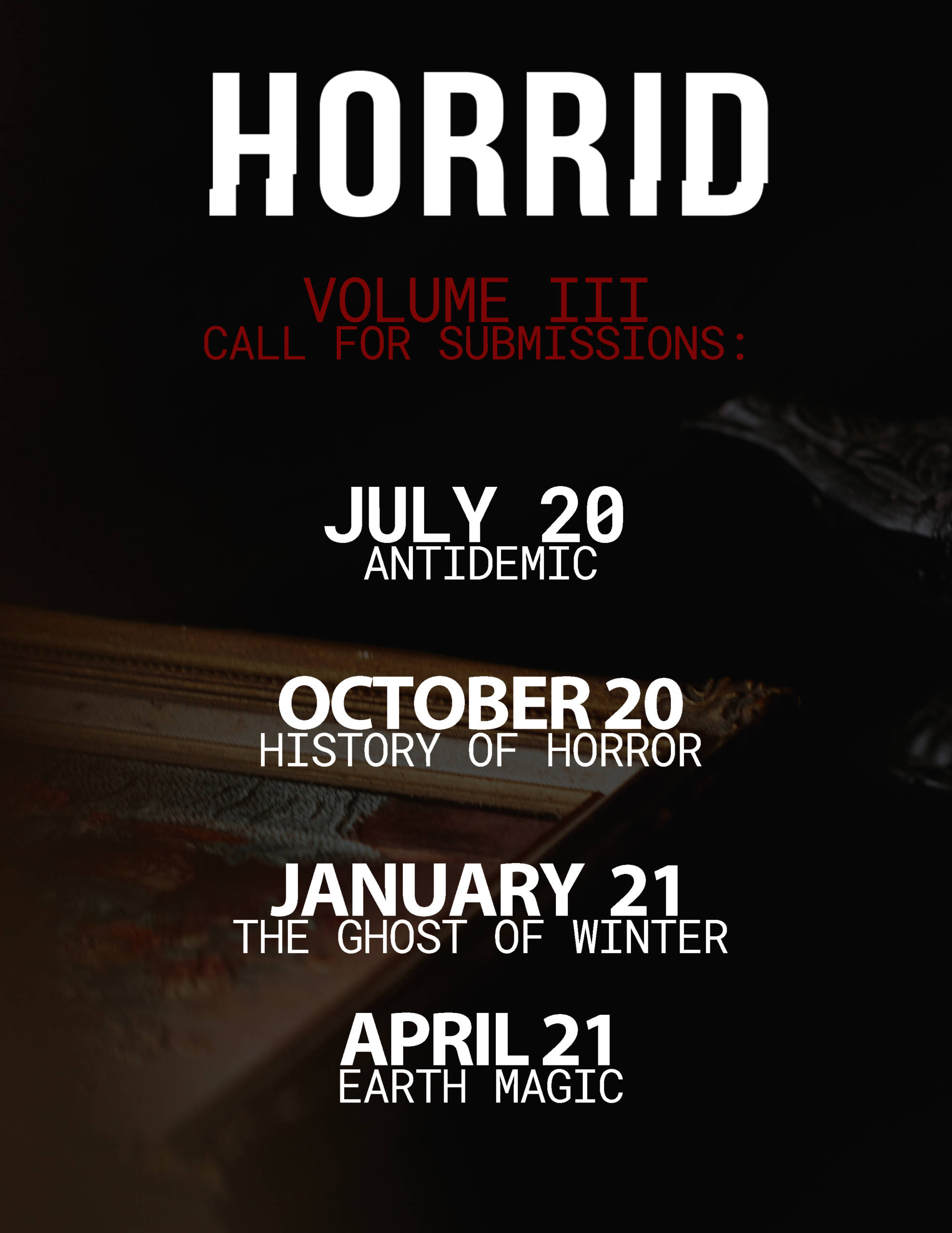 HORRID Magazine Volume III Themes