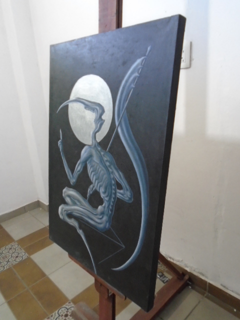 Muerte by Arfaxad, dark Paintings for sale, direct from the artist