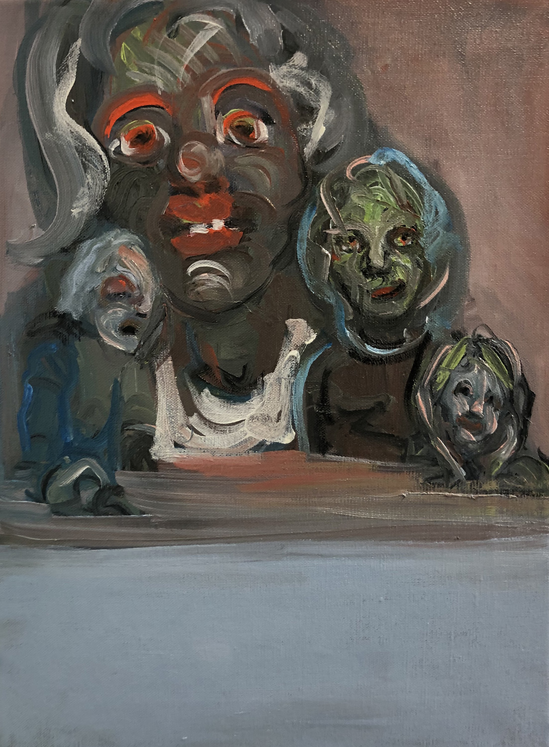 Glued to the TV by Randi Matushevitz, dark Paintings for sale, direct ...