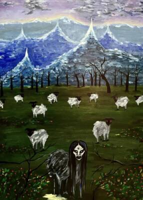 THE BLACK SHEEP BEHIND THE RAINBOW by Espina De Vil