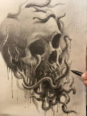 skull worms by Andrey Skull