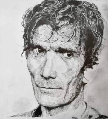 Portrait of Pier Paolo Pasolini by Filippo Mattarozzi