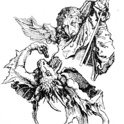 Saint Michael kills the dragon by Filippo Mattarozzi