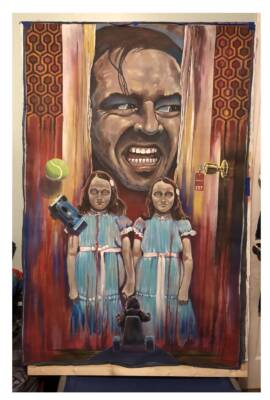 THE SHINING…. the movie portraits this is 1 of a set of 3 paintings by Chris King
