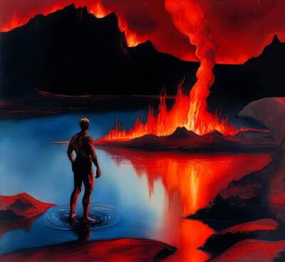 Hellscape 44:  Left side piece by Robert Perry