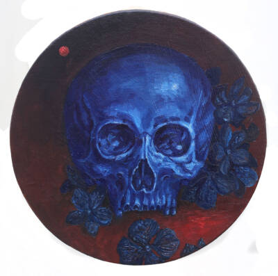 Blue Skull Study by Karolina Wakulinska