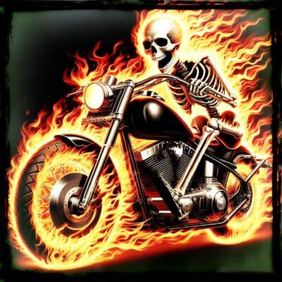 Old School Rider by Robert Perry