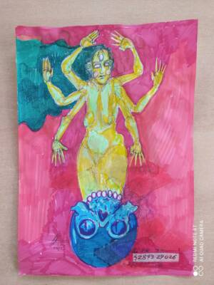 girl with skull 4 by Massimo 