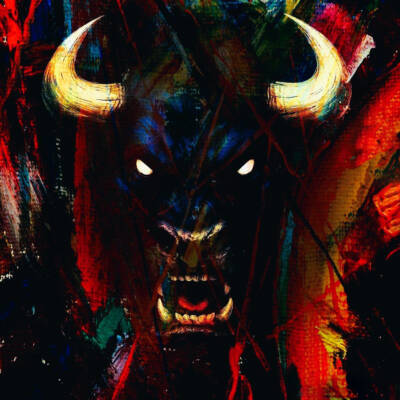 Angry Bull by Robert Perry
