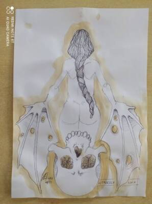 girl with skull 5 by Massimo 