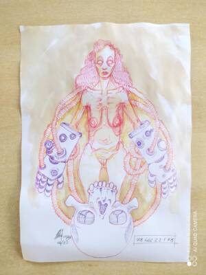 girl with skull 8 by Massimo 