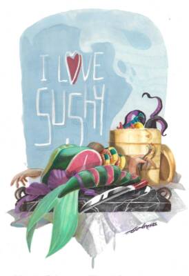 i love sushi by Cristina Dambra