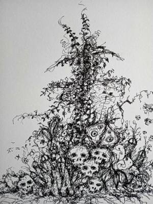 The Apparation at Ahanagh Graveyard by Gavin Porter