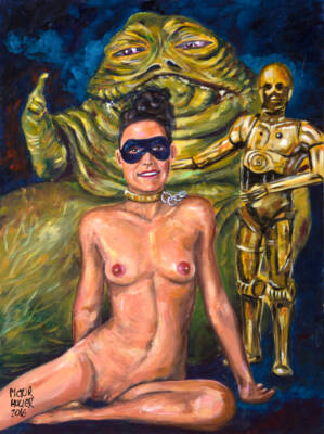 Jabba avec sa prisonnière la Princesse Lucie by Pictor Mulier