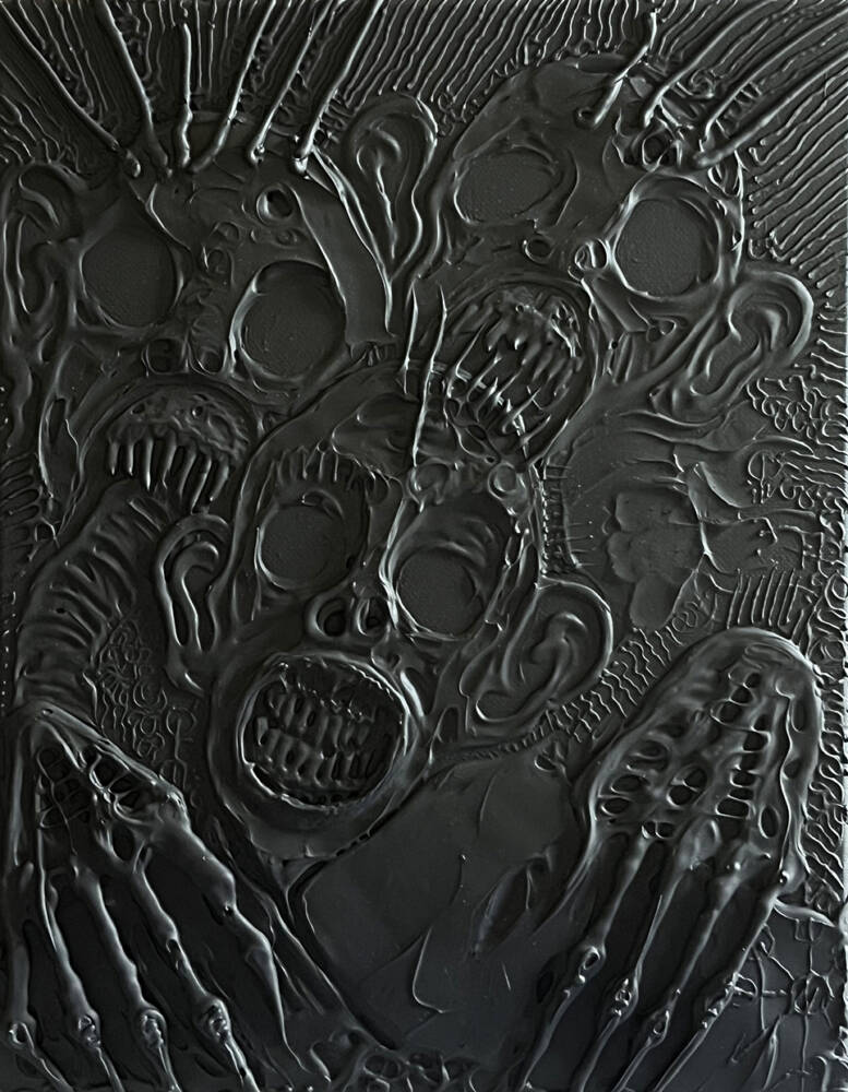 Blackened series 28 – 3 monkeys by Nekron