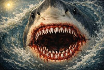 Carcharodon Carcharias by Robert J. Perry