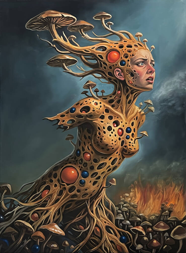 Whispers of the Mycelial Veil by Malek Sadeq